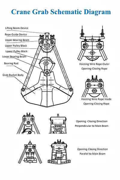 crane grab schematic diagram